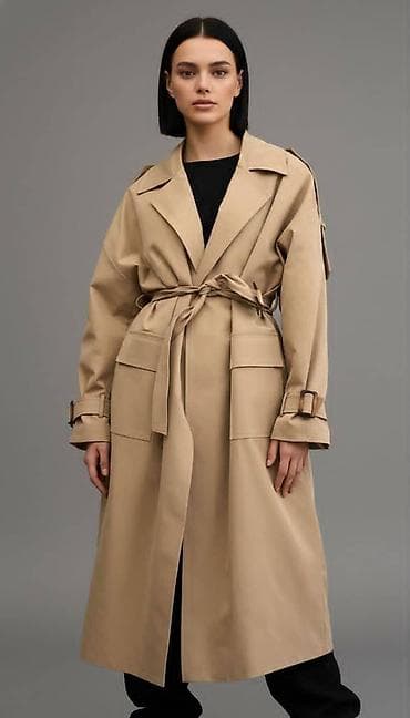 одежда охрана: Женский тренчcoat — классический силуэт миди - Длина: ниже колена — 3