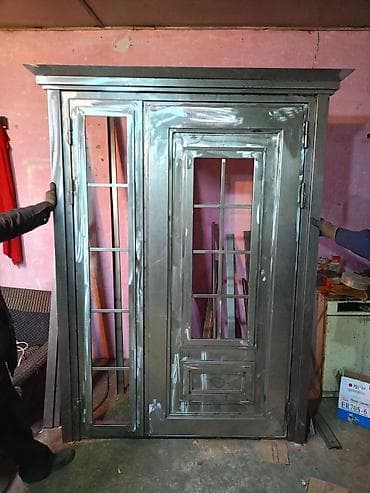 стиль милитари: Бронированные двери на заказ, Для частного дома, Другое количество створок, Кыргызстан, С глазком, Бесплатный замер, Бесплатная доставка, Бесплатная установка — 4