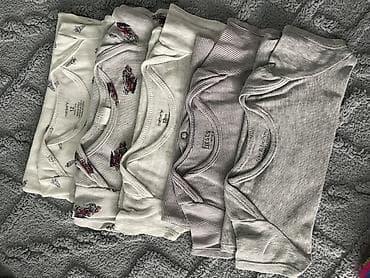 Боди: Боди, цвет - Серый, Б/у — 3