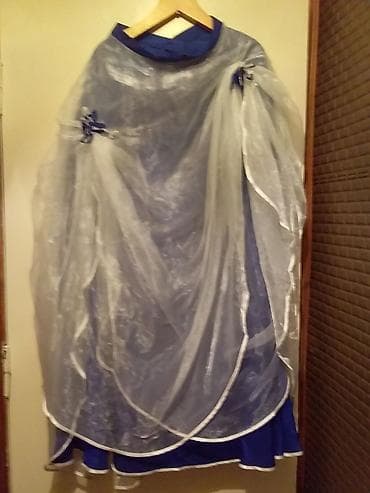 куплю перьевые подушки бу: Продается бальное платье состоящее из пышной юбки и подьюбника синего — 2