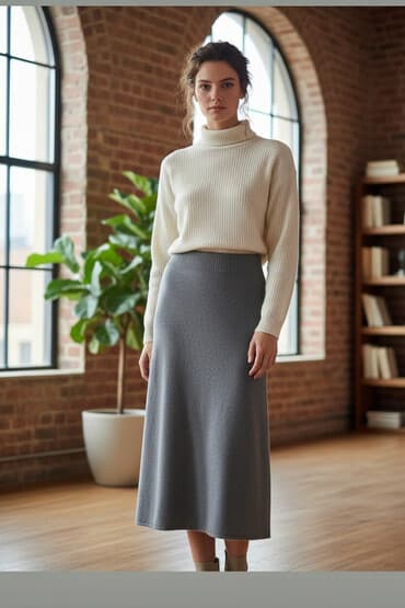 купить спортивный костюм женский недорого от производителя: Юбка, Модель юбки: Прямая, Миди, Трикотаж, Высокая талия — 1