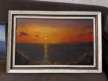 Дом и сад: Коллекция декоративных картин в рамах 1) Морской пейзаж с камышами - — 5