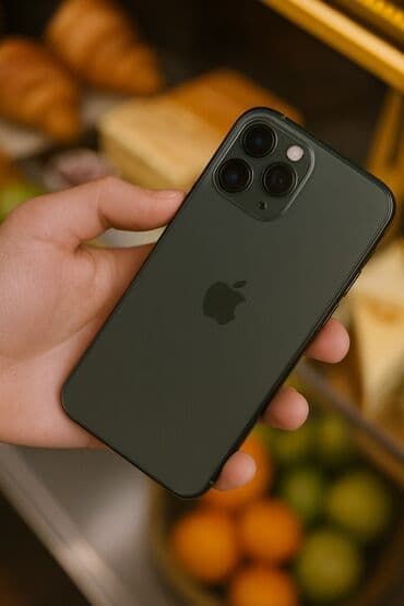 продать наушники airpods: IPhone 11 Pro, Б/у, 256 ГБ, Matte Midnight Green, Чехол, 84 % — 1