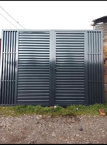 Металлические откатные/распашные ворота современного дизайна - at lalafo.kg Металлические откатные/распашные ворота современного дизайна -