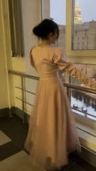 европейские бренды женской одежды: Вечернее платье, Классическое, Длинная модель, С рукавами, S — 2