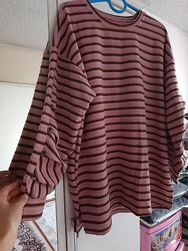 Лонгслив, цвет - Розовый, Made in KG, L