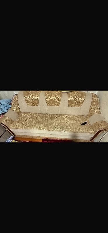 диван с креслой: Комплект мягкой мебели, цвет - Бежевый — 3