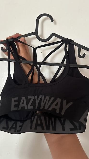 Айымдардын кийими: Спортивный топ-бра EAZYWAY, черный. Новый мне не подошел размер — 4