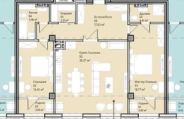 Батирлерди сатуу: 3 бөлмө, 110 м², Элитка, 2 кабат — 2