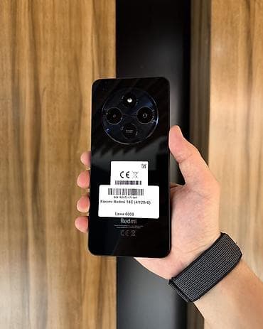 кызыл октябрь: Redmi, Redmi 14C, Колдонулган, 128 ГБ, түсү - Кара, 2 SIM — 2