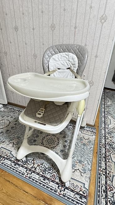 small table: Стульчик для кормления, Б/у, Пластик, Трансформер, цвет - Белый, Самовывоз — 1