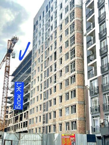 квартира бишкек долгосрочная: 1 комната, 40 м², Элитка, 7 этаж, ПСО (под самоотделку) — 3