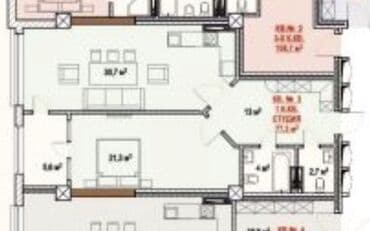 квартира в ипотеку без первоначального взноса бишкек: 2 комнаты, 78 м², Элитка, 13 этаж, ПСО (под самоотделку) — 7