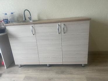 бу уголок кухонный: Тумба для кухни, С мойкой, Напольная, цвет - Бежевый — 3