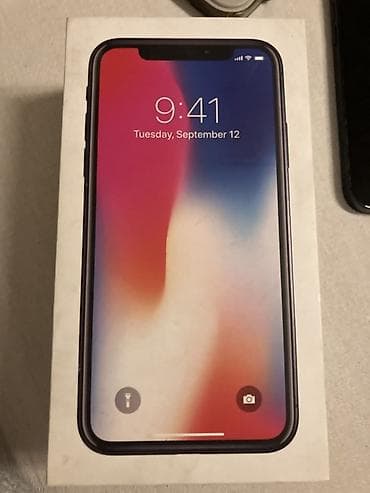 фейс айди: IPhone X, Б/у, 64 ГБ, Space Gray, Коробка, 72 % — 6