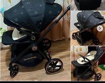 ining: Прогулочная коляска INING BABY, черная - Универсальная коляска с — 5