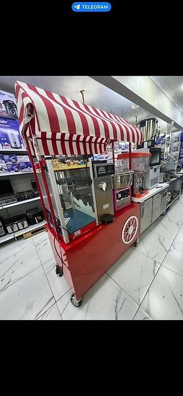 мобильный стенд: Передвижная торговая стойка/тележка с навесом - Яркий дизайн: корпус — 7