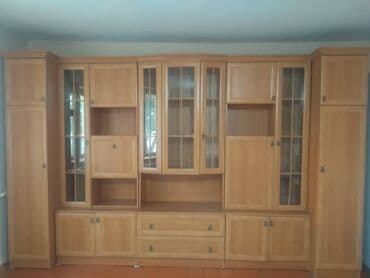 щкаф бу: Шифоньер, Б/у, Прямой, цвет - Коричневый, Другой материал — 1