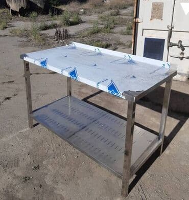 одноразовая посуда оптом бишкек: Продается стол из нержавейки. Снизу полка. Размер стола Длина-1350 мм — 1