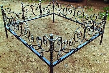 ограды и памятники: Оградка на могилу Оградка кованная Оградка металлическая Ограждения — 1