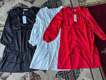 Повседневное платье, Made in KG, Лето, Короткая модель, Полиэстер, Трапеция, XL, 2XL, 4XL