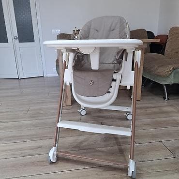 Стульчик для кормления, Б/у, Happy baby, Пластик, Другой вид, цвет - Бежевый, Самовывоз