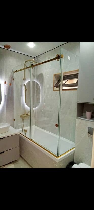 бу душ кабинка: Стеклянные душевые перегородки и ограждения под заказ. - Материал — 2