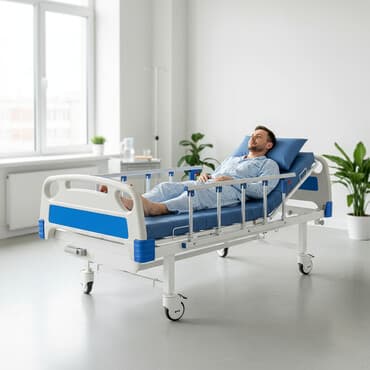 Кровать медицинская 4-х секционная с подъемным винтовым механизмом с at lalafo.kg Кровать медицинская 4-х секционная с подъемным винтовым механизмом с