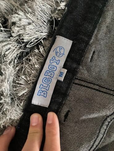 штаны big boy: Джинсы BIGBOY, размер M - Цвет: черный деним - Посадка: средняя - — 2