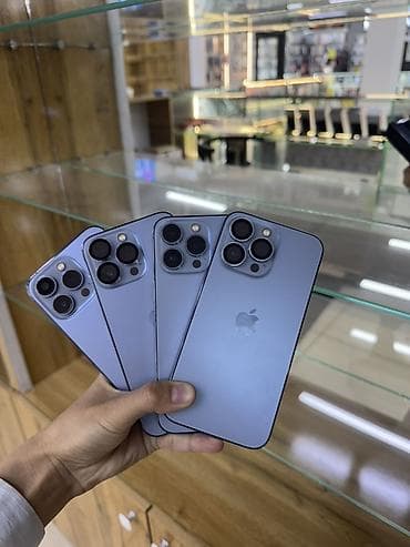 IPhone 13 Pro, Б/у, 256 ГБ, Синий, Зарядное устройство, Защитное стекло, Чехол, В рассрочку, 90 %