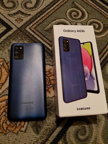 Samsung Galaxy A03s, Б/у, 32 ГБ, цвет - Синий, 2 SIM at lalafo.kg Samsung Galaxy A03s, Б/у, 32 ГБ, цвет - Синий, 2 SIM