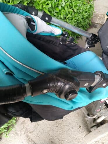 подставка для второго ребенка на коляску: Коляска, цвет - Голубой, Б/у — 5