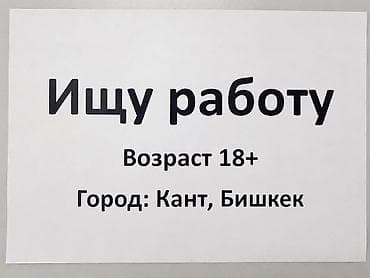доставка нарын: Ищу работу - Мужчина, Без опыта, Полный рабочий день — 1