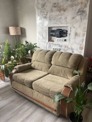 двухспалный диван: Раскладной диван, Б/у — 1