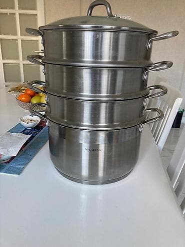 lg v10: Пароварка многоярусная Vicalina из нержавеющей стали. - Комплектация — 1