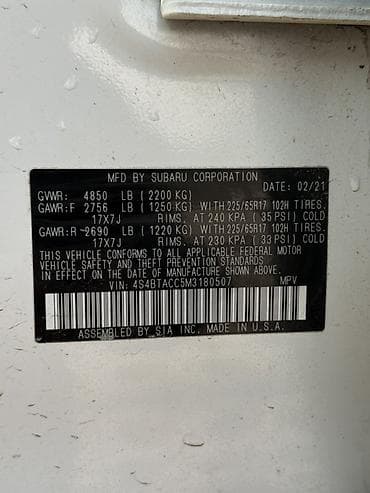 subaru impreza sti: Subaru Outback: 2021 г., 2.5 л, Вариатор, Бензин, Кроссовер — 9