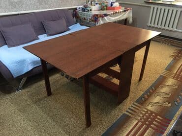 круглая кровать трансформер: Стол трансформер Для зала, Стол-книжка, цвет - Коричневый — 2