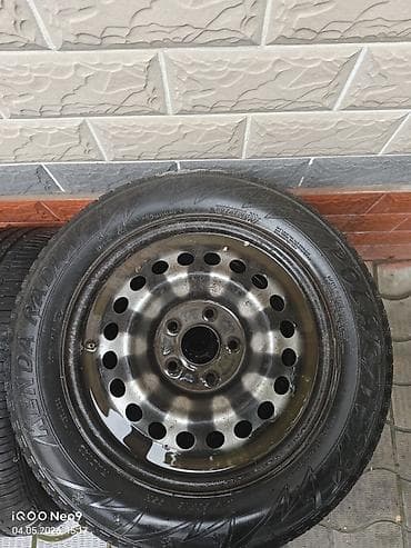 диски для авто бу: Колеса в сборе R 15, Всесезонная, Б/у, Комплект, Легковые, Железные, отверстий - 5 — 1
