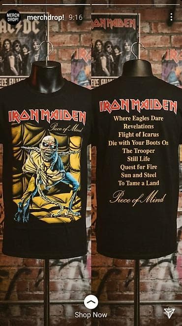Футболки с принтами Iron Maiden (черные) Варианты дизайна: -