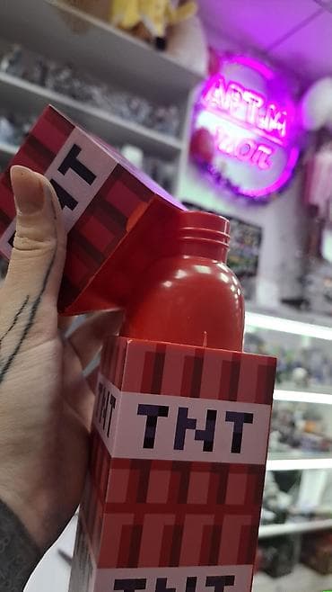 Кухонные принадлежности: Бутылка-термос в стиле Minecraft (дизайн «TNT») - Яркий корпус в — 3