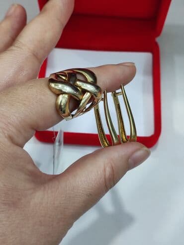 купить свадебное платье недорого: Серебряный Набор Италия Серебро с напылением жёлтое золото 925 пробы — 6