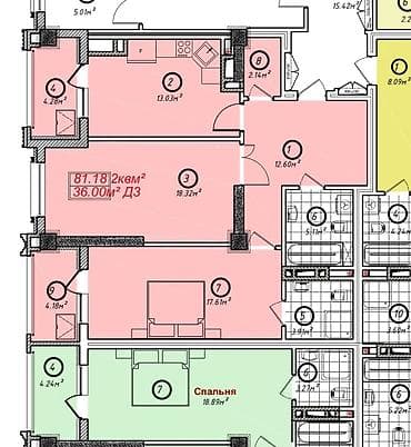 ищу бизнес: 2 комнаты, 81 м², Асанбай мкр Элитка, 10 этаж, ПСО (под самоотделку) — 3