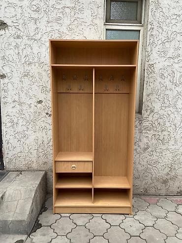 string art: Гарнитур для прихожей, Б/у, Вешалка, Обувница, ДСП, Самовывоз, цвет - Бежевый — 1