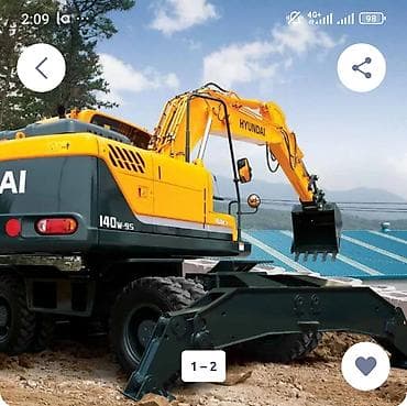 экскаваторы 140: Экскаватор, Hyundai, Колесный — 1