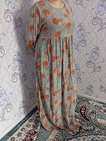 Платье макси с цветочным принтом - Длина: в пол - Покрой: свободный