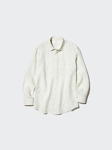 джинсы слоучи: Мужская рубашка, M, L, Uniqlo, Новый, цвет - Белый, Самовывоз, Бесплатная доставка, Платная доставка — 2