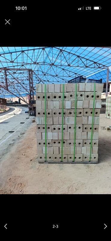 Огнеупорный кирпич: Пустотелый, дырчатый, Жженый кирпич, Полублок, 250×120×90 — 4