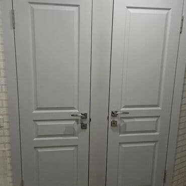 деревянные фасады кухонной мебели: Межкомнатная дверь со стеклом, Дерево, Кыргызстанская, цвет - Белый — 6