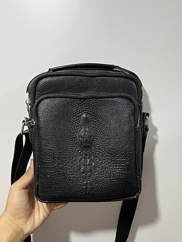 куплю барсетку: Мужская сумка через плечо, компактный формат - Цвет: черный - — 2