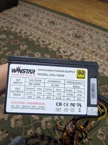 видеокарты ddr4: Блок питания, Новый, Winstar, 700 Вт, 80 Plus, 700 Вт — 1